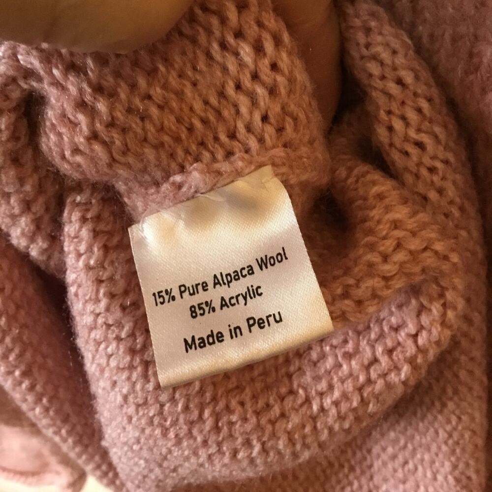 American South Side Pink Alpaca Wool Sweater - Picture 7 of 9